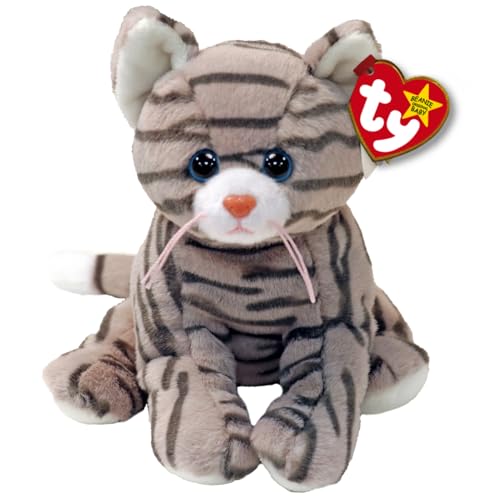 Ty Silver II Tabby Cat Original Beanie Babies Regular - Weiches Plüschtier für Kinder, Teddy, Babytier, Sammelstofftier Ty Silver II Tabby Cat Original Beanie Babies Regular - Weiches Plüschtier für Kinder, Teddy, Babytier, Sammelstofftier von TY