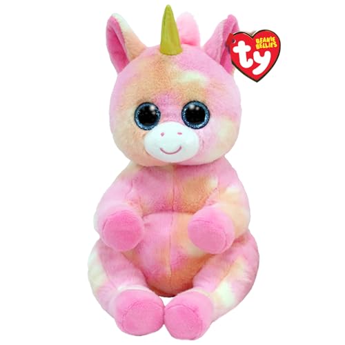 Ty Skylar Einhorn Beanie Bellies Medium 24cm - Quetschbare Beanie Baby Weiche Pluschtiere - Sammelbares Kuscheliges Stofftier von TY
