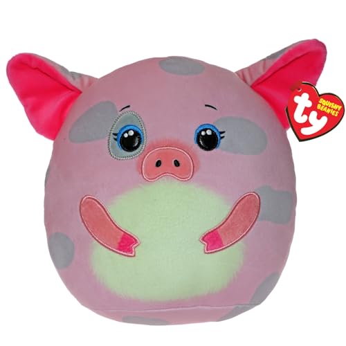 Ty Squishy Beanies – Hambone das Schwein – weiches Plüschkissen mit grünen Augen – Geschenkidee für Groß und Klein – zum Sammeln – 22 cm – T39420 Ty Squishy Beanies – Hambone das Schwein – weiches Plüschkissen mit grünen Augen – Geschenkidee für Groß und Klein – zum Sammeln – 22 cm – T39420 von TY