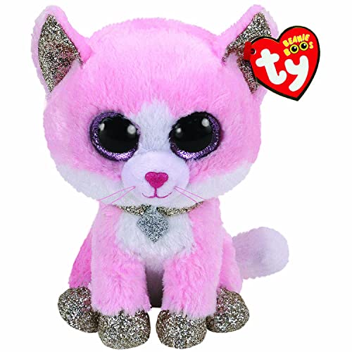 Ty Fiona Pink Cat Beanie Boo - Med, 24 CM von TY