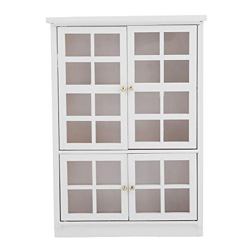 Puppenhausschrank, Bücherregal, Maßstab 1:12, Miniatur-Holzvitrine mit DREI Ebenen, Bücherregal, Modell, DIY-Dekoration für Puppenhaus Puppenhausschrank, Bücherregal, Maßstab 1:12, Miniatur-Holzvitrine mit DREI Ebenen, Bücherregal, Modell, DIY-Dekoration für Puppenhaus von TYCIONG
