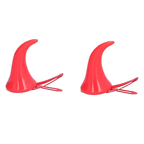 TYCIONG 10pcs Red Devil Horn Hair Clips Süße Demon Horn Clips Cosplay Haarnadeln für Halloween -Weihnachtsfeiern mit Langlebigem Plastikdesign von TYCIONG