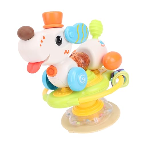 TYCIONG Baby Esstisch Spielzeug Saugnapfrätsel Stretch Dog Lenkrad Multi Funktionales Abnehmbares Bildungsinstrument für Kleinkind mit Sicherem Kunststoffmaterial für die Entwicklung von TYCIONG