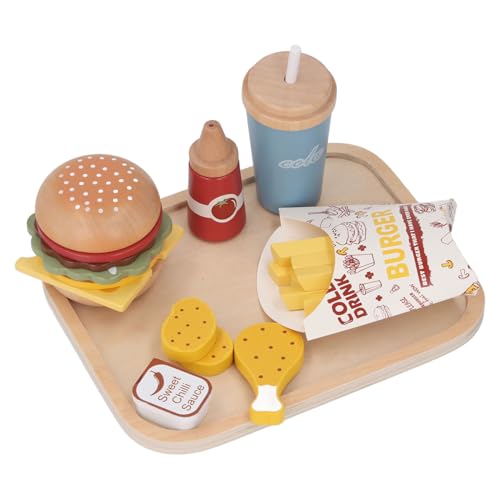 TYCIONG Burger-Set, Holzspielspielzeug, Simulation für Babys, Hamburger für Kleinkinder, Essen für Zum Kochen, Realistisch Zum Kochen, Spielen, Haus, Frühstück, Küche, Fast Food, TYCIONG Burger-Set, Holzspielspielzeug, Simulation für Babys, Hamburger für Kleinkinder, Essen für Zum Kochen, Realistisch Zum Kochen, Spielen, Haus, Frühstück, Küche, Fast Food, von TYCIONG