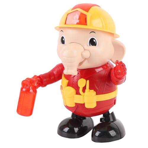 TYCIONG Elektrischer Feuerwehrmann Elefant Tanzspielzeug Bewegt Musikalisches Licht -up -Spielzeug für Mädchen mit ABS -Material 3 AA -Batterien Erforderlich von TYCIONG