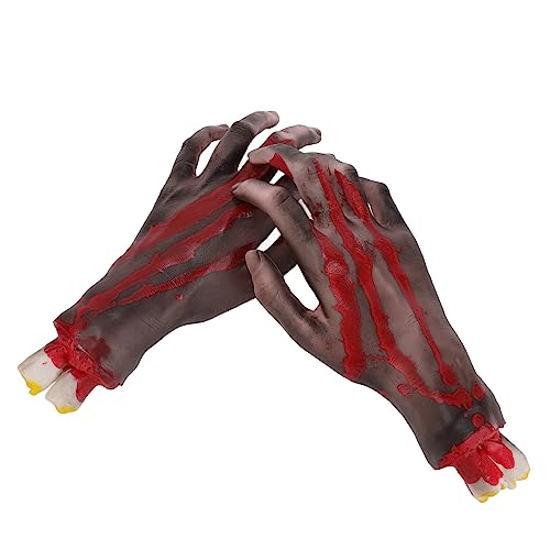 TYCIONG Gefälschte Abgetrennte Hände Lebensechter Halloween -Requisiten 2pcs Scary Prothesen Hände mit Blutigem Dauerhaften Detail für Cosplay -Haunted House Party Dekoration TYCIONG Gefälschte Abgetrennte Hände Lebensechter Halloween -Requisiten 2pcs Scary Prothesen Hände mit Blutigem Dauerhaften Detail für Cosplay -Haunted House Party Dekoration von TYCIONG