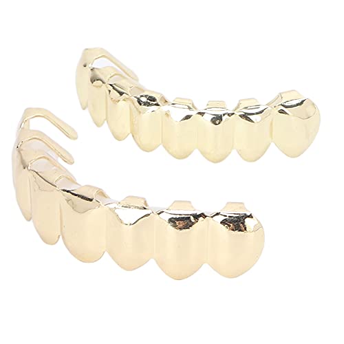 TYCIONG Hip Hop Golden Legierung Falsche Zähne für Halloween Party Hip Hop -Schmuck mit Stilvollem Design Kompakte Größe von TYCIONG