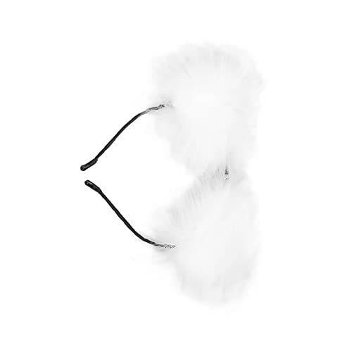 TYCIONG Plüsch-Katzenohren-Haarband, niedliche flauschige Pelzohren, Kopfbedeckung für Halloween, Cosplay-Party, Weiß von TYCIONG