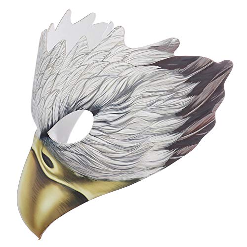 TYCIONG White Eagle Mask Eagle Face Mask Eagle Kostümmaske für Erwachsene mit Realistischem Design Leichtes Weiches Leder für Halloween -Party -Cosplay -Karneval von TYCIONG