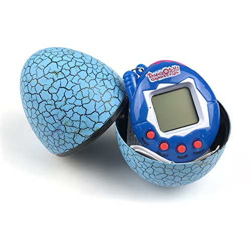 Tragbare Elektronische Digitale Haustierspielmaschine mit Eiförmigem Gehäuse für Kinder – Lustiges Virtuelles Haustierspielzeug (Blau) von TYCIONG
