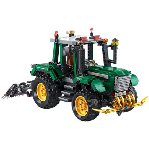 Bausteine Traktor Modell, Grün mit Gelben Rädern, 1604 Teile, Technisches Spielzeug Bausteine Traktor Modell, Grün mit Gelben Rädern, 1604 Teile, Technisches Spielzeug von TYCOLE