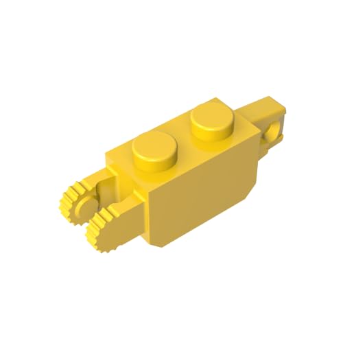GDS-1119 Hinge Brick 1 x 2 Locking with 1 Finger Vertical End and 2 Fingers Vertical End, 9 Teeth Kompatibel mit Lego 30386 100% Kompatibel mit Lego und Allen großen Ziegel-Marken von Eske Kouri