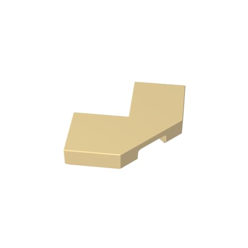 Gobricks GDS-1044 Tile, Modified Facet 2 x 2 Corner with Cut Corner Compatible with Lego 27263 All Major Brick Brands,Building Blocks,Parts and Pieces (5 Tan(031),30PCS) von TYCOLE