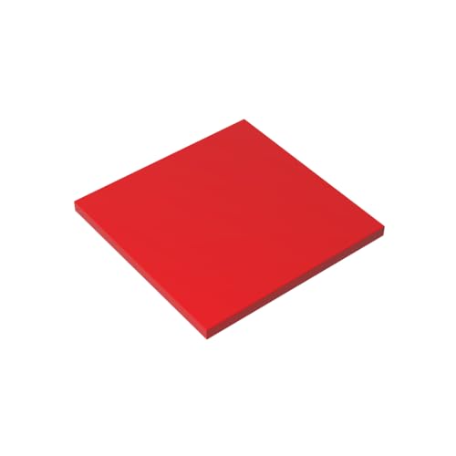 Gobricks GDS-1116 Tile 6 x 6 with Bottom Tubes Compatible with 10202 All Major Brick Brands,Building Blocks,Parts and Pieces (21 Red(010),6PCS) von TYCOLE