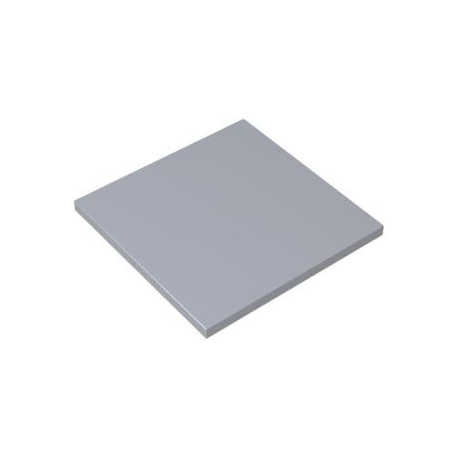 Gobricks GDS-1116 Tile 6 x 6 with Bottom Tubes Compatible with 10202 All Major Brick Brands,Building Blocks,Parts and Pieces (315 Flat Silver(073),120PCS) von TYCOLE