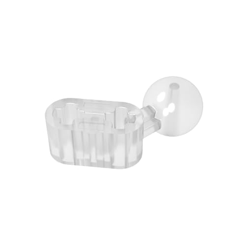 Gobricks GDS-1155 Technical, Liftarm, Modified Ball Joint Angled 1 x 2 Compatible with Lego 50923 All Major Brick Brands,Building Blocks,Parts and Pieces (40 Trans-Clear(180),20PCS) von TYCOLE