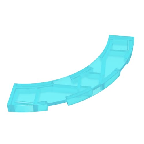 Gobricks GDS-1276 Tile 4 x 4 Macaroni Compatible with 27507 All Major Brick Brands,Building Blocks,Parts and Pieces (42 Trans-Light Blue(152),25 PCS) von TYCOLE