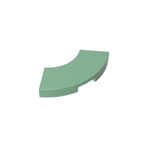 Gobricks GDS-1277 Tile 2 x 2 Curved, Macaroni Compatible with 27925 All Major Brick Brands,Building Blocks,Parts and Pieces (151 Sand Green(048),50 PCS) von TYCOLE