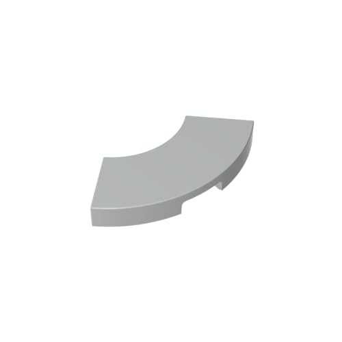 Gobricks GDS-1277 Tile 2 x 2 Curved, Macaroni Compatible with 27925 All Major Brick Brands,Building Blocks,Parts and Pieces (194 Light Bluish Gray(071),50 PCS) von TYCOLE