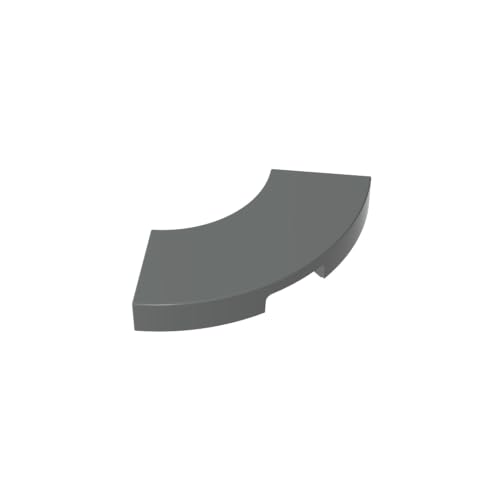 Gobricks GDS-1277 Tile 2 x 2 Curved, Macaroni Compatible with 27925 All Major Brick Brands,Building Blocks,Parts and Pieces (199 Dark Bluish Gray(072),50 PCS) von TYCOLE