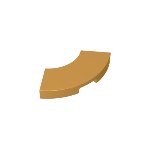 Gobricks GDS-1277 Tile 2 x 2 Curved, Macaroni Compatible with 27925 All Major Brick Brands,Building Blocks,Parts and Pieces (297 Pear Gold(035),50 PCS) von TYCOLE