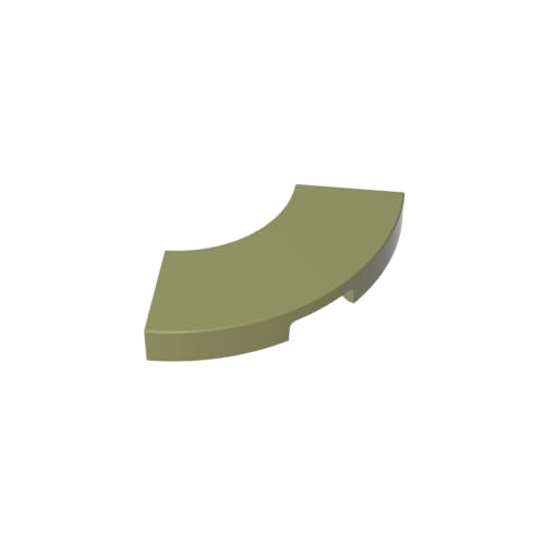 Gobricks GDS-1277 Tile 2 x 2 Curved, Macaroni Compatible with 27925 All Major Brick Brands,Building Blocks,Parts and Pieces (330 Olive Green(049),50 PCS) von TYCOLE
