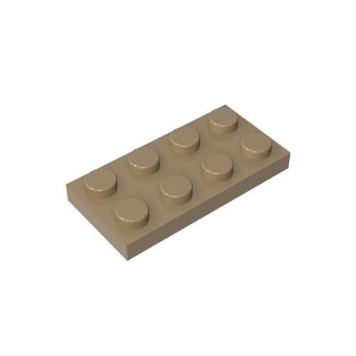 Gobricks GDS-511 Plate 2 x 4 Compatible with 3020 Pieces of Children's Toys Building Block Particles Plate DIY (20 PCS,138 Dark Tan(034)) von TYCOLE