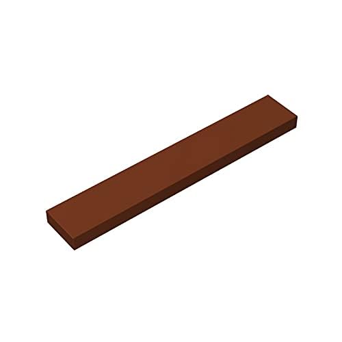 Gobricks GDS-564 Tile 1 x 6 Compatible with 6636 All Major Brick Brands Toys,Building Blocks,Technical Parts,Assembles DIY (192 Reddish Brown(081),20 PCS) von TYCOLE