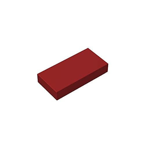 Gobricks GDS-566 Tile 1 x 2 with Groove Compatible with 3069 30070 All Major Brick Brands Toys,Building Blocks,Technical Parts,Assembles DIY (154 Dark Red(014),50 PCS) von TYCOLE