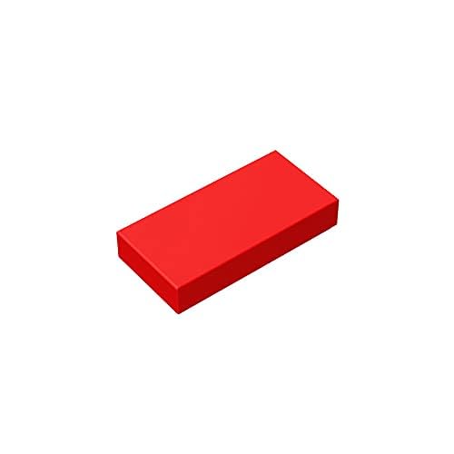Gobricks GDS-566 Tile 1 x 2 with Groove Compatible with 3069 30070 All Major Brick Brands Toys,Building Blocks,Technical Parts,Assembles DIY (21 Red(010),50 PCS) von TYCOLE