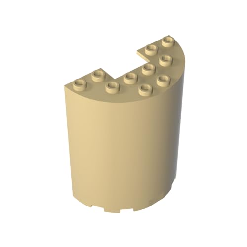 Klassische Ziegel GDS-1137-031 Cylinder Half 3 x 6 x 6 with 1 x 2 Cutout Kompatibel mit Lego 87926 100% Kompatibel mit Lego und Allen großen Ziegel-Marken von Eske Kouri