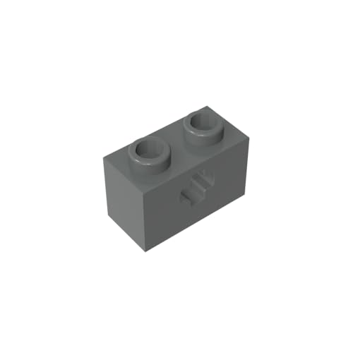 Klassische Ziegel GDS-633-072 Technicial Brick 1 x 2 with Axle Hole Type 1 [+ Opening] and Bottom Pin Kompatibel mit Lego 32064-31493 100% Kompatibel mit Lego und Allen großen Ziegel-Marken von TYCOLE