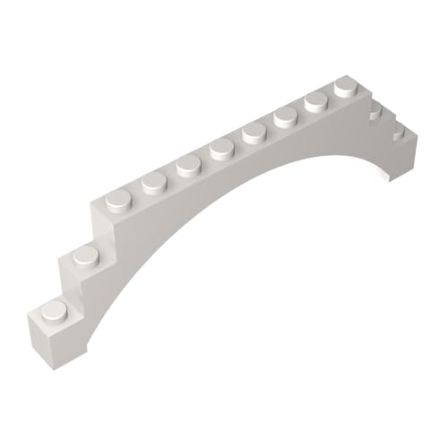 Klassische Ziegel GDS-676-031 Brick Arch 1 x 12 x 3 Raised Arch with 5 Cross Supports Kompatibel mit Lego 18838-6108-14707 100% Kompatibel mit Lego und Allen großen Ziegel-Marken von Eske Kouri