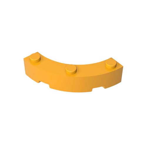 Klassische Ziegel GDS-743-036 Brick Round Corner 4 x 4 Macaroni Wide with 3 Studs Kompatibel mit Lego 48092 100% Kompatibel mit Lego und Allen großen Ziegel-Marken von TYCOLE
