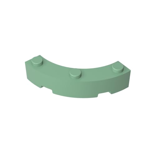 Klassische Ziegel GDS-743-048 Brick Round Corner 4 x 4 Macaroni Wide with 3 Studs Kompatibel mit Lego 48092 100% Kompatibel mit Lego und Allen großen Ziegel-Marken von TYCOLE