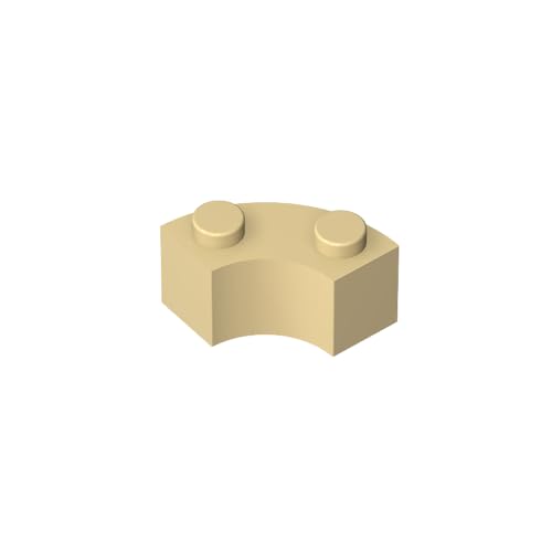Klassische Ziegel GDS-799 Brick Round Corner 2 x 2 Macaroni with Stud Notch and Reinforced Underside Kompatibel mit Lego 85080-3063 100% Kompatibel mit Lego und Allen großen Ziegel-Marken von TYCOLE