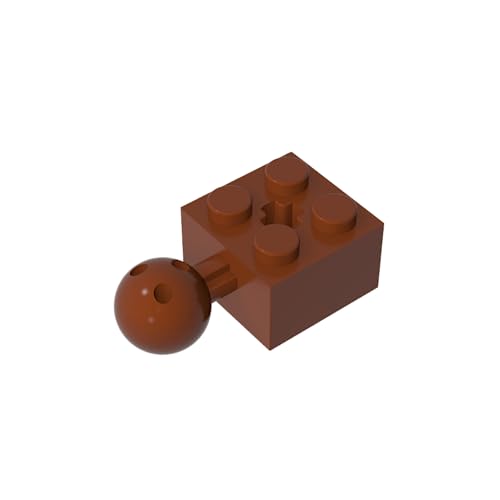 Klassische Ziegel GDS-976-082 Technicial Brick Modified 2 x 2 with Ball and Axle Hole, with 6 Holes in Ball Kompatibel mit Lego 57909 100% Kompatibel mit Lego und Allen großen Ziegel-Marken von Eske Kouri