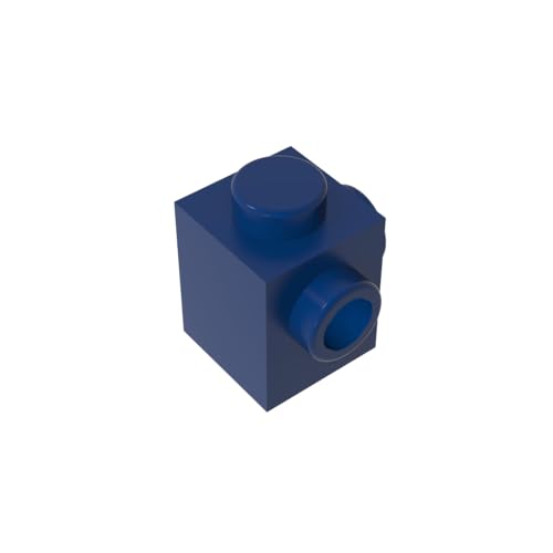 TYCOLE Gobricks GDS-1046 Brick, Modified 1 x 1 with Studs on 2 Sides, Adjacent Compatible with 26604 All Major Brick Brands,Building Blocks,Parts and Pieces (140 Dark Blue(055),20PCS) von TYCOLE