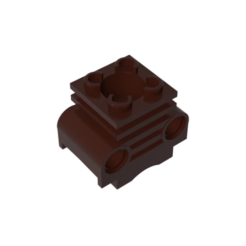 TYCOLE Gobricks GDS-1138 Cone 1 x 1 Inverted with Bar Compatible with 11610 All Major Brick Brands,Building Blocks,Parts and Pieces (308 Dark Brown(082),50PCS) von TYCOLE