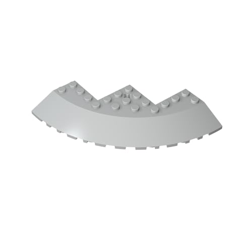 TYCOLE Gobricks GDS-1223 Round Corner 10 x 10 with Slope 33 Edge Compatible with 58846 All Major Brick Brands,Building Blocks,Parts and Pieces (194 Light Bluish Gray(071),40 PCS) von TYCOLE