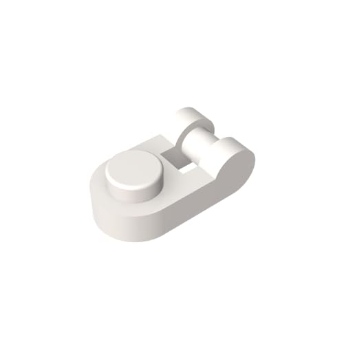 TYCOLE Gobricks GDS-1290 Plate, Round 1 x 1 with Bar Handle on Side Compatible with 26047 All Major Brick Brands,Building Blocks,Parts and Pieces (1 White(090),50 PCS) von TYCOLE