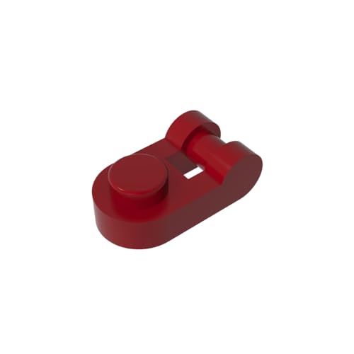 TYCOLE Gobricks GDS-1290 Plate, Round 1 x 1 with Bar Handle on Side Compatible with 26047 All Major Brick Brands,Building Blocks,Parts and Pieces (154 Dark Red(014),50 PCS) von TYCOLE