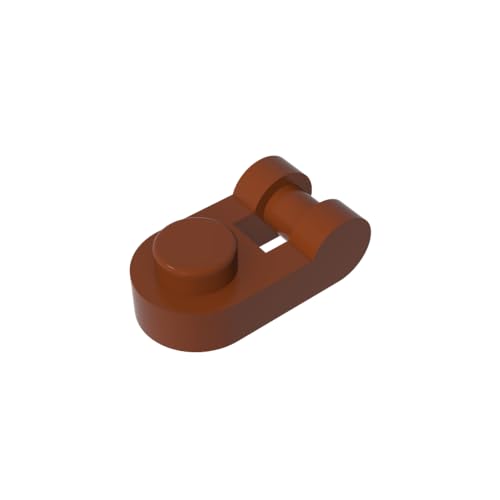 TYCOLE Gobricks GDS-1290 Plate, Round 1 x 1 with Bar Handle on Side Compatible with 26047 All Major Brick Brands,Building Blocks,Parts and Pieces (192 Reddish Brown(081),50 PCS) von TYCOLE