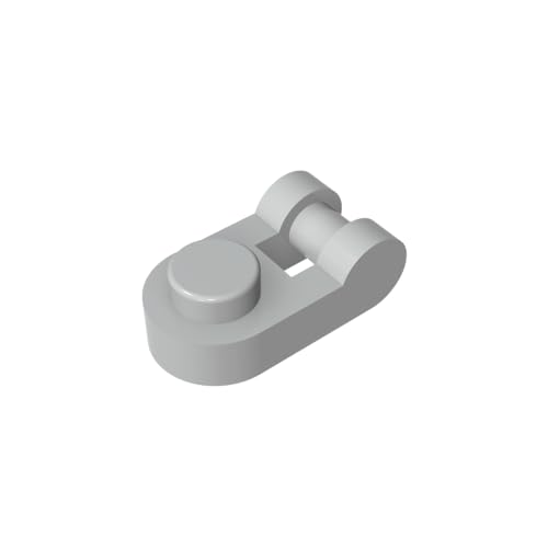 TYCOLE Gobricks GDS-1290 Plate, Round 1 x 1 with Bar Handle on Side Compatible with 26047 All Major Brick Brands,Building Blocks,Parts and Pieces (194 Light Bluish Gray(071),50 PCS) von TYCOLE