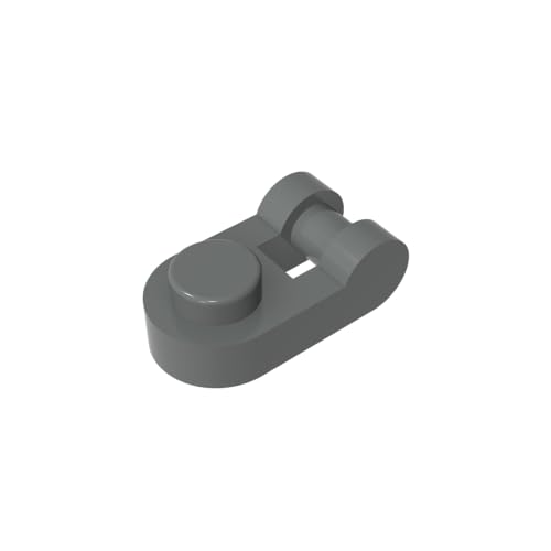 TYCOLE Gobricks GDS-1290 Plate, Round 1 x 1 with Bar Handle on Side Compatible with 26047 All Major Brick Brands,Building Blocks,Parts and Pieces (199 Dark Bluish Gray(072),50 PCS) von TYCOLE