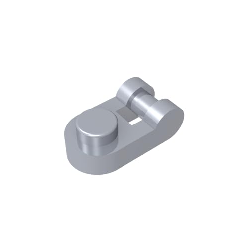 TYCOLE Gobricks GDS-1290 Plate, Round 1 x 1 with Bar Handle on Side Compatible with 26047 All Major Brick Brands,Building Blocks,Parts and Pieces (315 Flat Silver(073),50 PCS) von TYCOLE
