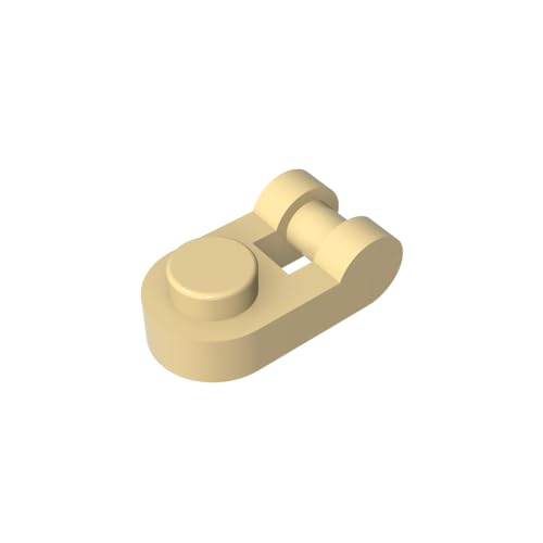 TYCOLE Gobricks GDS-1290 Plate, Round 1 x 1 with Bar Handle on Side Compatible with 26047 All Major Brick Brands,Building Blocks,Parts and Pieces (5 Tan(031),50 PCS) von TYCOLE