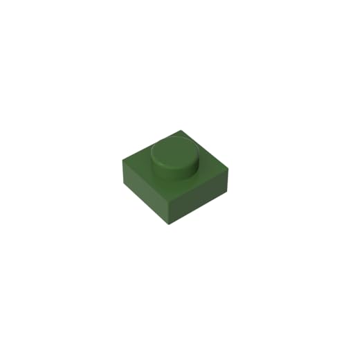 TYCOLE Gobricks GDS-501 Plate 1 x 1 Compatible with 3024 All Major Brick Brands,Building Blocks,Parts and Pieces (Army Green(041),60 PCS) von TYCOLE
