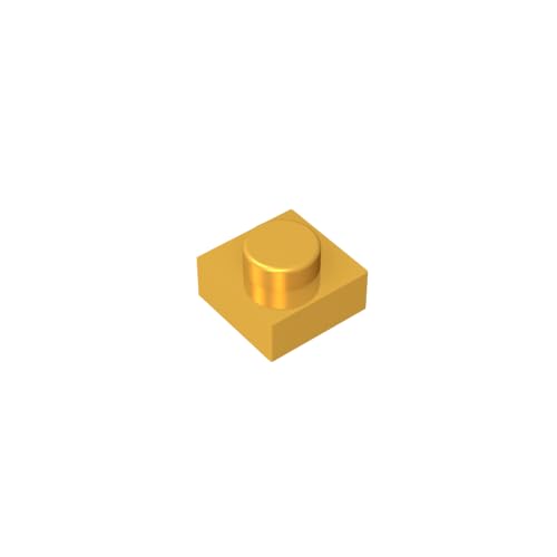 TYCOLE Gobricks GDS-501 Plate 1 x 1 Compatible with 3024 All Major Brick Brands,Building Blocks,Parts and Pieces (Bright Gold(037),900 PCS) von TYCOLE
