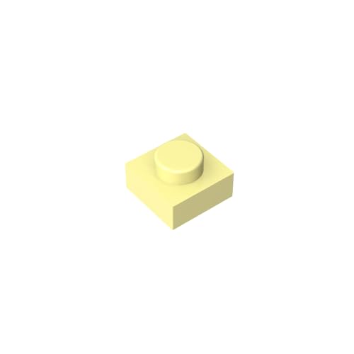 TYCOLE Gobricks GDS-501 Plate 1 x 1 Compatible with 3024 All Major Brick Brands,Building Blocks,Parts and Pieces (Light Yellow(029),900 PCS) von TYCOLE